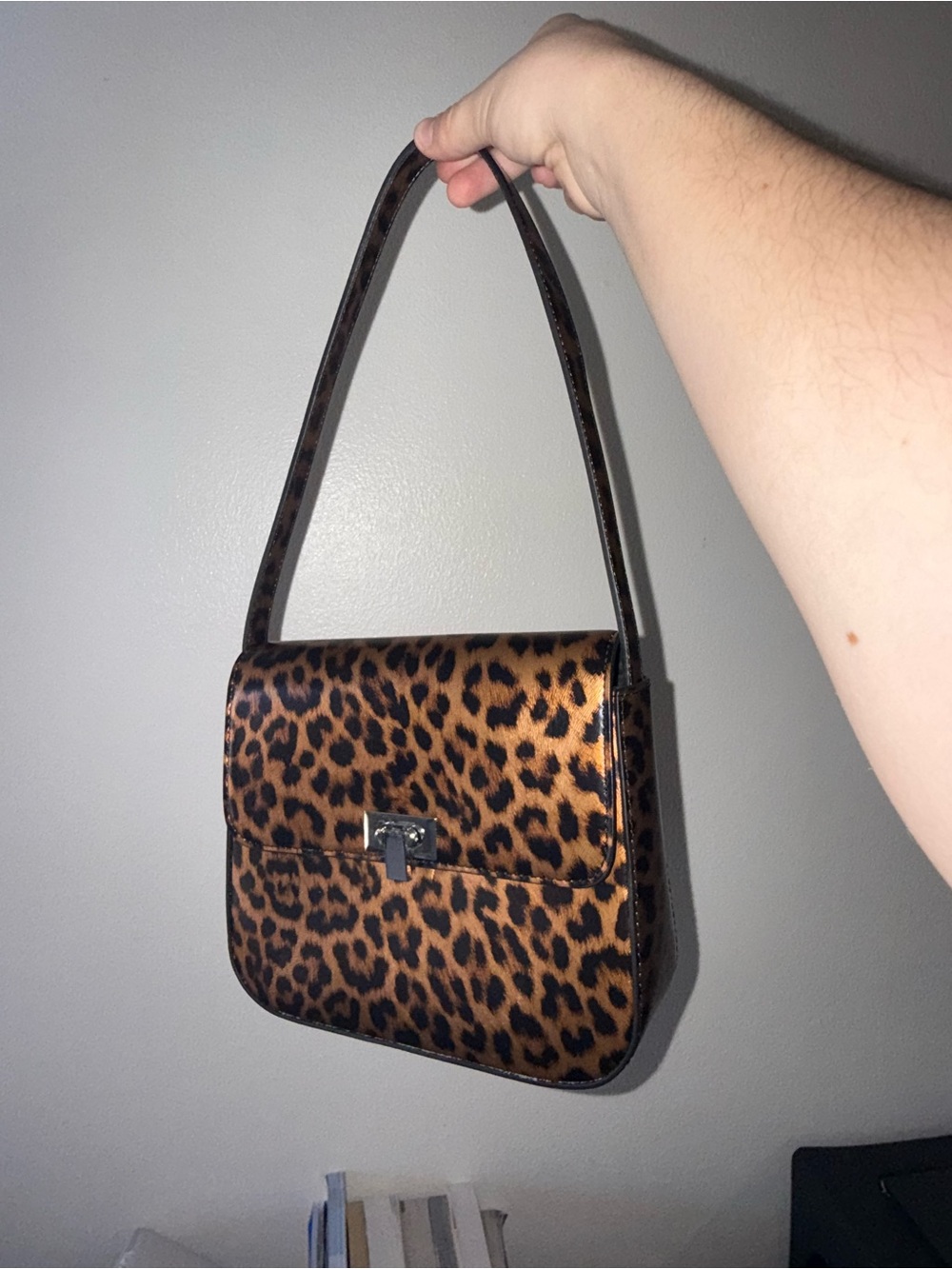 Urban Outfitters Kimchi Blue Leopard Print Shoulder Bag